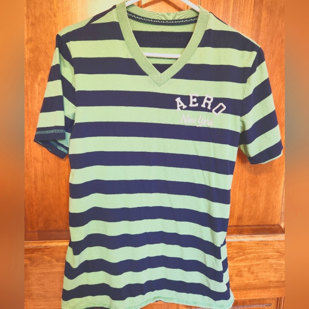 (4 For $20) Aeropostale Stripe Shirt.  Size M.  Only worn once or twice.